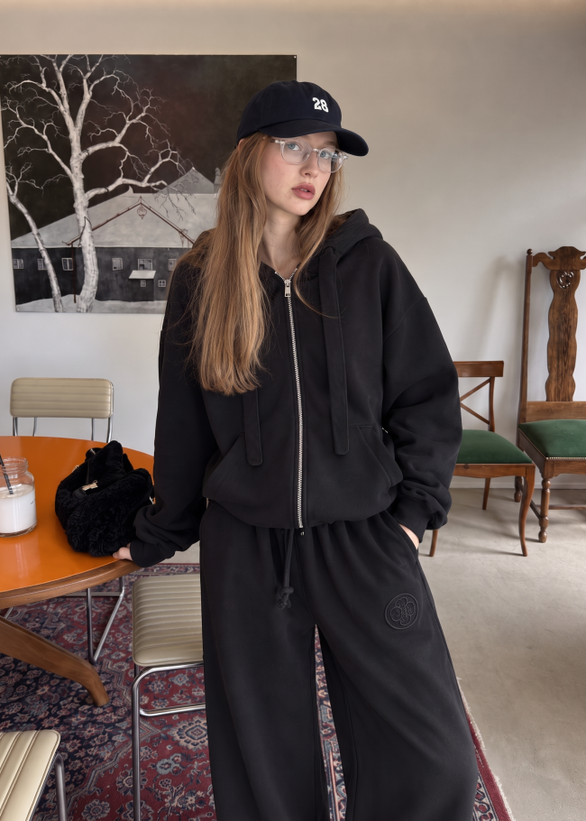 Худі на блискавці в стилі oversize з оригінальним принтом на спинці