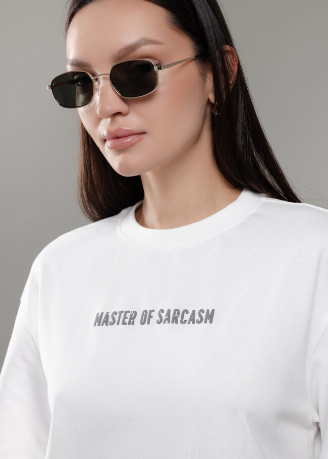 Футболка oversize з принтом "MASTER OF SARCASM"