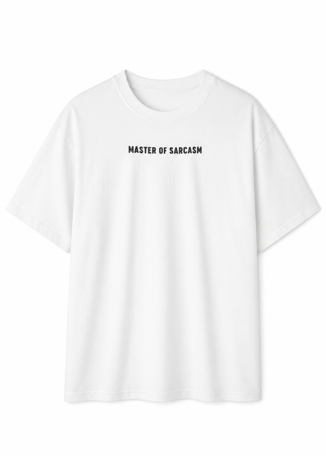 Футболка oversize з принтом "MASTER OF SARCASM"