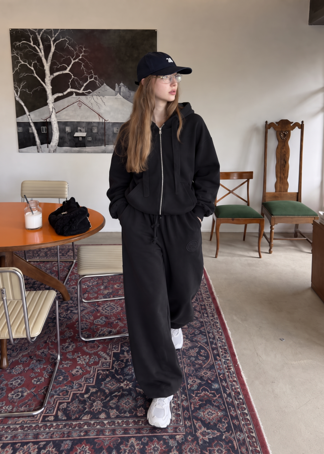 Худі на блискавці в стилі oversize з оригінальним принтом на спинці