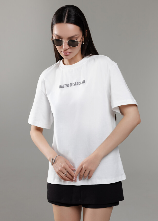 Футболка oversize з принтом "MASTER OF SARCASM"